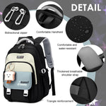 PALAY School Backpack for Students with 3 Zip Compartments and Padded Shoulder Straps | Khaki Casual Style