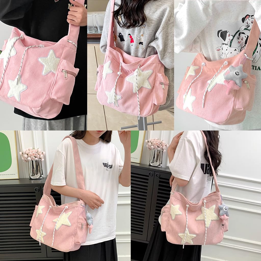 PALAY Shoulder Bag for Women with Adjustable Strap and 38x30x12cm Space | Corduroy Crossbody Style