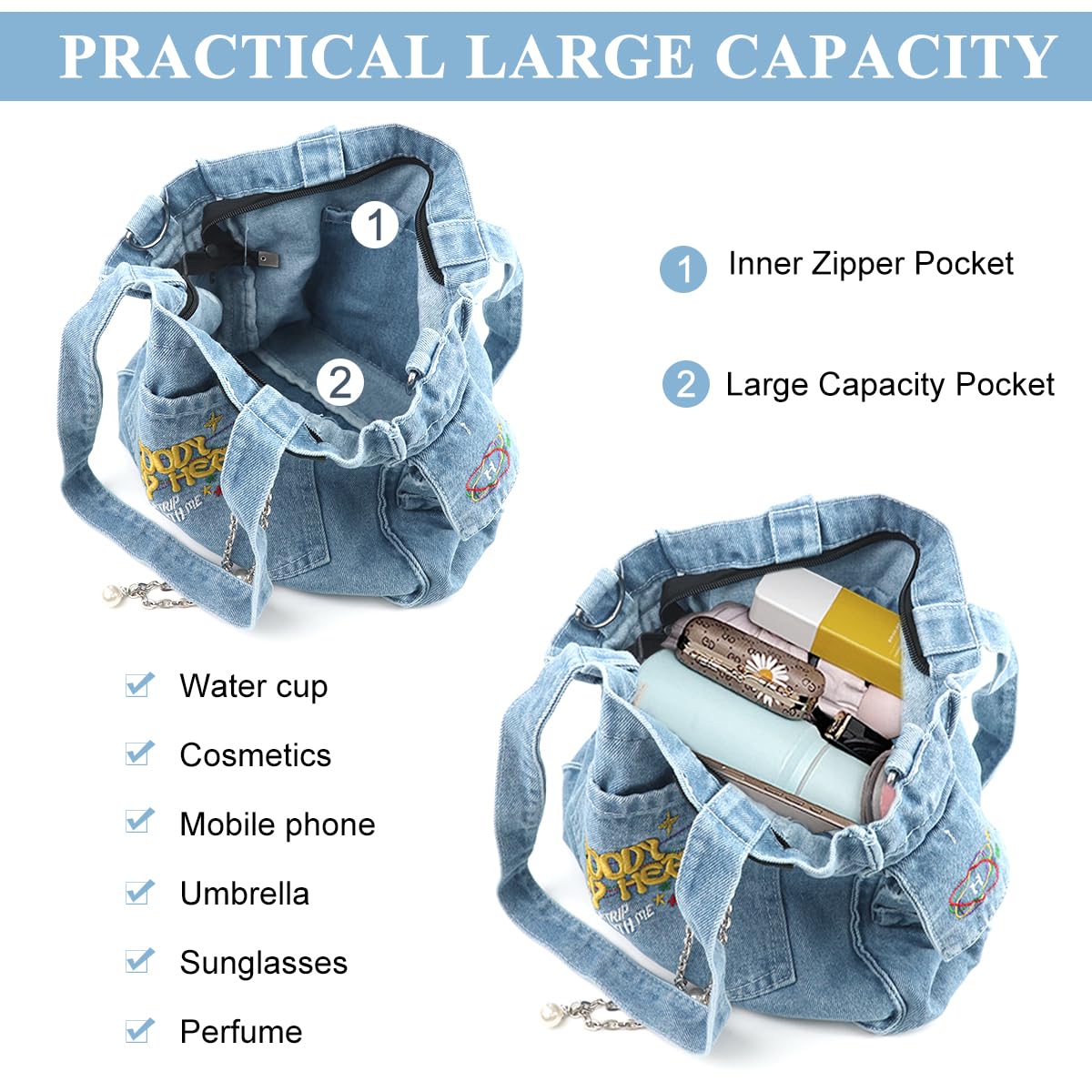 PALAY Chic Cloth Bag for Daily Use featuring 32x27cm Spacious Compartment and 2 in 1 Strap Design