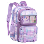 PALAY® School Bag for Girls Kids Stylish Waterproof Cartoon Design Girls School Bag Large Capacity School Backpack for Girls Gift School Bag for Girls (6-12 Years Old) - Purple