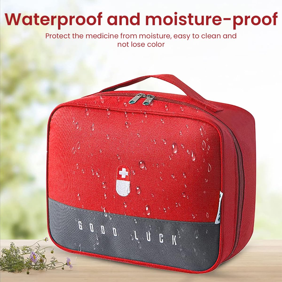 PALAY First Aid Bag Set for Home and Travel with Dual Zipper | 2pcs 600D Oxford Organizer