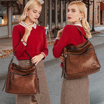 PALAY Handbags for Women with 2 in 1 Tote and Shoulder Strap in Black | PU Leather Office Purse