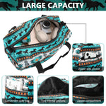 PALAY Gym Bag for Travel and Workouts with Dual Zipper 17.6x9x9 in Nylon | Green Weekender