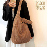 PALAY® Straw Beach Bag for Women Summer Woven Beach Tote Bags Shoulder Handbags Boho Bag