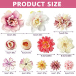 PALAY Floral Hair Clip Set for Wedding and Party with 21pcs Chiffon Flowers | Women Girls
