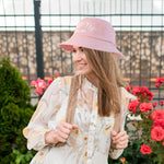 PALAY Bucket Hat for Women with 22–22.8 in Adjustable Fit and Breathable Cotton | Pink Swiftie Sun Protection Cap