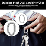 PALAY Bag Strap Link Clasps for Handbags with 0.9 in Quick Release Spring Hooks | Silver 10 Pcs