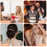 PALAY Hair Clips for Women with Pearls and Rhinestones | Rose Gold Metal Set of 2