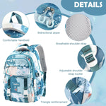 PALAY School Backpack for Kids with 13.3 in Laptop Compartment and Trolley Strap | Waterproof Oxford Cloth
