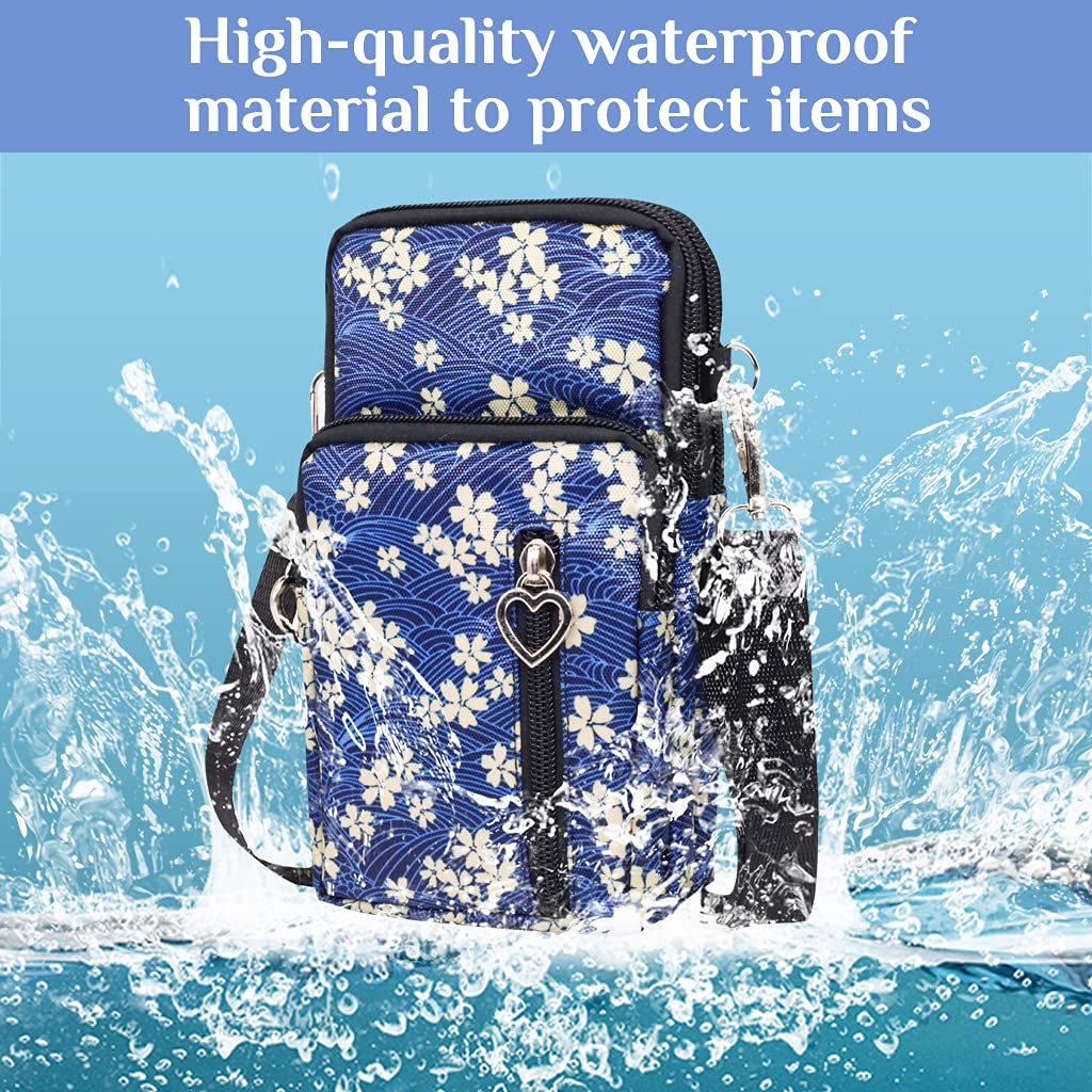 PALAY® Small Crossbody Sling Bag Combo for Women & Girls, 3-Layer Multifunctional Phone Purse with Bow, Travel Sport Mobile Pouch, Shoulder Bag for Journaling, DIY, Crafts, Planners