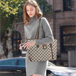 PALAY Women Tote Bag for Office and Travel with Multi Pocket Design 34x14x29cm PU Leather