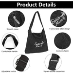 PALAY Tote Bag for Woman with Detachable Crossbody Strap 39x4x37 cm Corduroy | Black