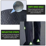 PALAY Waterproof Shoe Cover for Boots with Zip Up Calf and Elastic Ankle Strap PVC | One Pair 3PCS