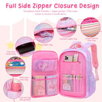 PALAY School Bag for Girls featuring 2 Main Compartments and Padded Straps | Purple Backpack