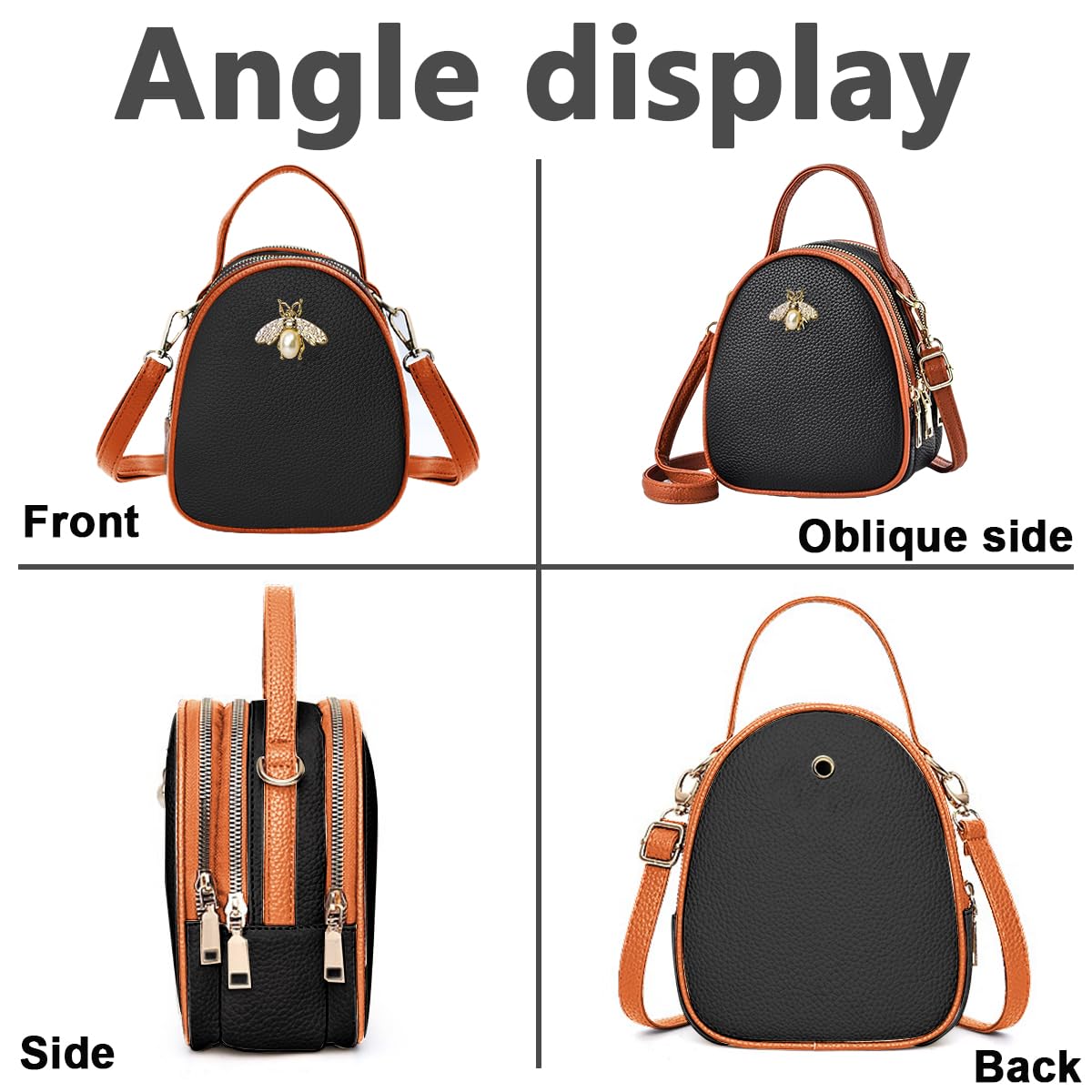 PALAY Women Sling Bag for Daily Use featuring 15 x 10 x 18.5 cm Multi Layer Design with PU Material | Detachable Shoulder Strap