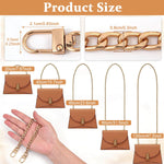 PALAY Gold Purse Chain for Crossbody Bags with Snap-In Buckles and 5 Size Options