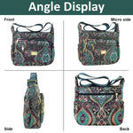 PALAY Cross Bag for Women with 21x10x18cm Triple Zipper Pouches and Nylon Material | Purple Shoulder Tote