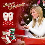 PALAY® 5 Pairs Christmas Women Socks Floor Socks for Girls Women Soft Coral Velvet Socks Winter Warm Socks Classic Christmas Socks Floor Socks Christmas Gift for Women