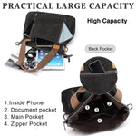 PALAY® Handbag for Women, Girls Stylish Detachable Shoulder Strap Canvas Shoulder Bag for Women & Girls - Black