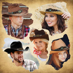 PALAY Cowboy Hat Bands for Men and Women featuring Adjustable Tie Back and Charms | Vintage Brown PU Leather Wrap Accessories