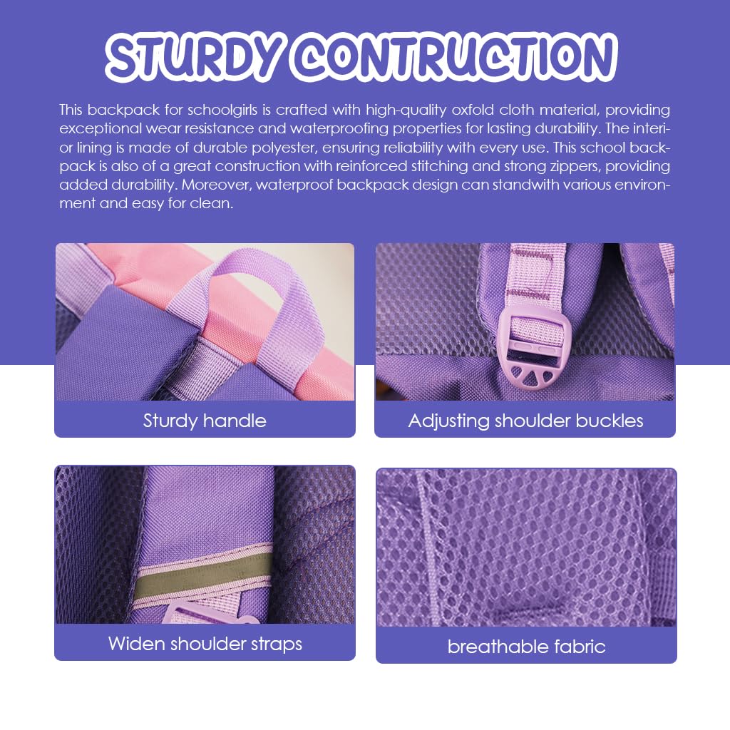 PALAY Girls School Backpack for Kids featuring 39×24×12 cm Capacity and Ergonomic Design