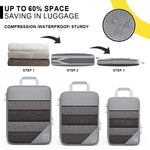 PALAY Travel Organizer Bags Set for Luggage with 6 Sizes Transparent PVC Pouches | Space Saving Clothing Storage