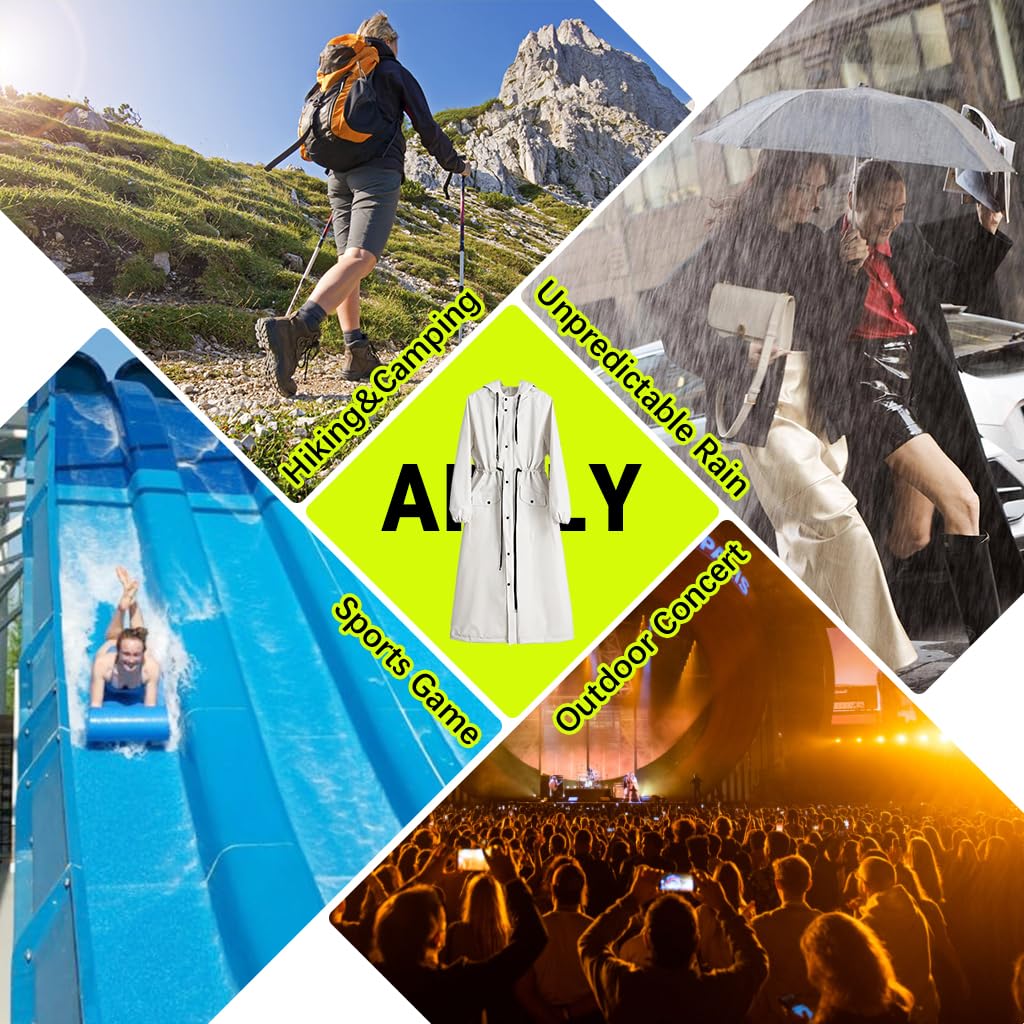 PALAY Women Raincoat for Outdoor Riding with Detachable Clear Face Cover and 121cm Length | Waterproof EVA Rainwear