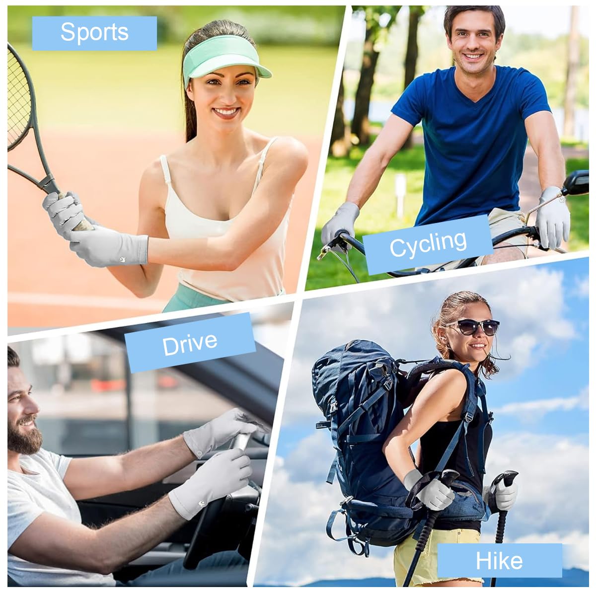 PALAY Ice Silk Gloves for Cycling and Summer Sun Protection featuring Anti Skid Grip 3PCS