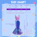 SNOWIE SOFT® Mermaid Dress for Kids Girls - Little Mermaid Costume for Girls with Bag Princess Dress for Girls 5-6 Years Birthday Gift