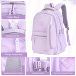 PALAY School Backpack for Girls Purple Oxford Cloth