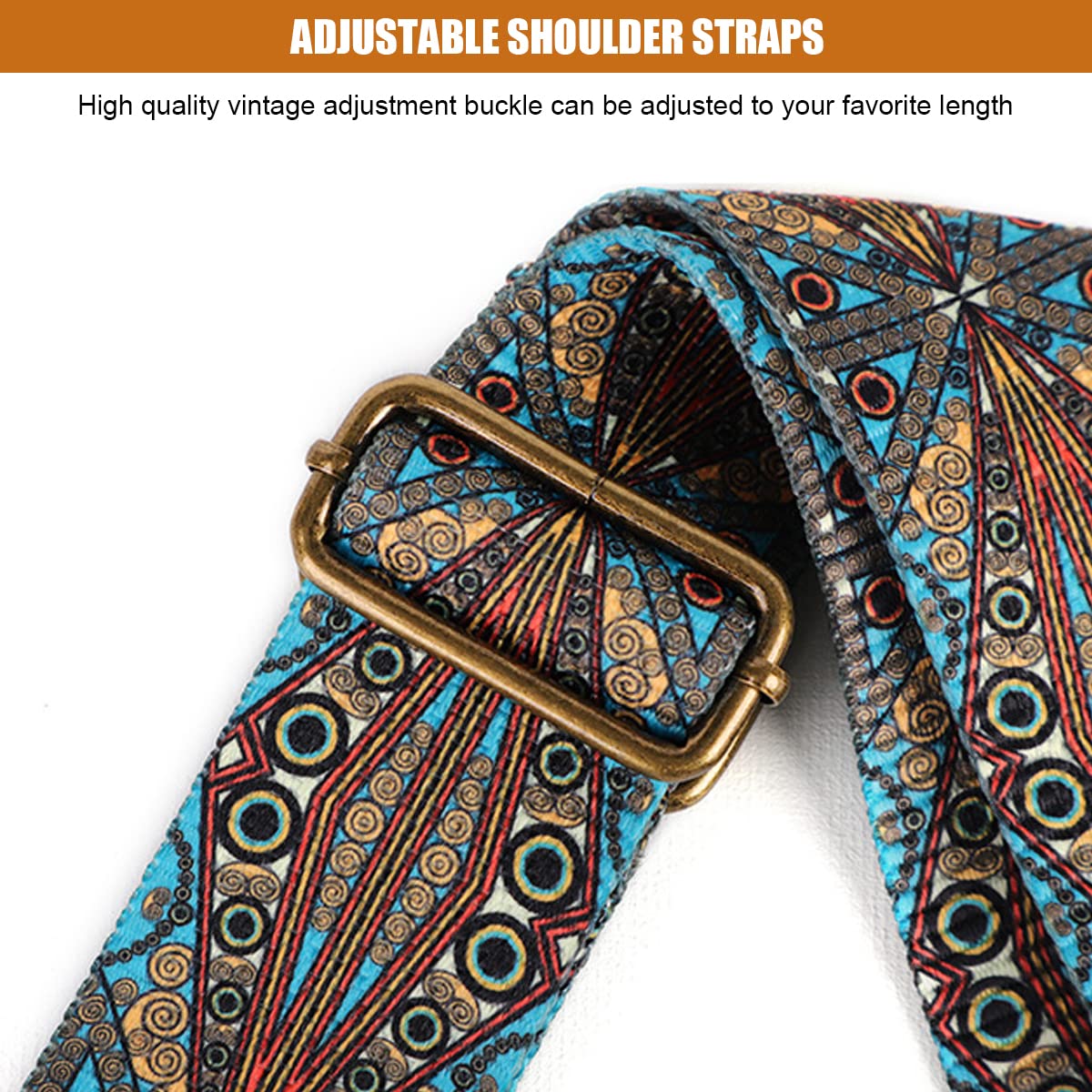 PALAY Purse Strap Replacement for Handbag and Travel Bag with 59in Adjustable Canvas Width 1.9in featuring Retro Tone Metal Clip Closure | Stylish Shoulder Sling