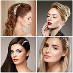 PALAY Hair Comb Clip for Women with 7 Claw Design and Rhinestone Flower | 10×9 cm Acrylic Bun Accessory