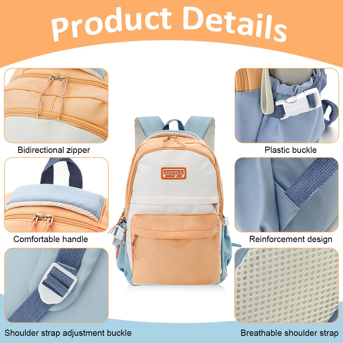 PALAY Backpack for Women featuring Dual Main Zipper Compartments and Padded Straps | Nylon School and Travel Bag