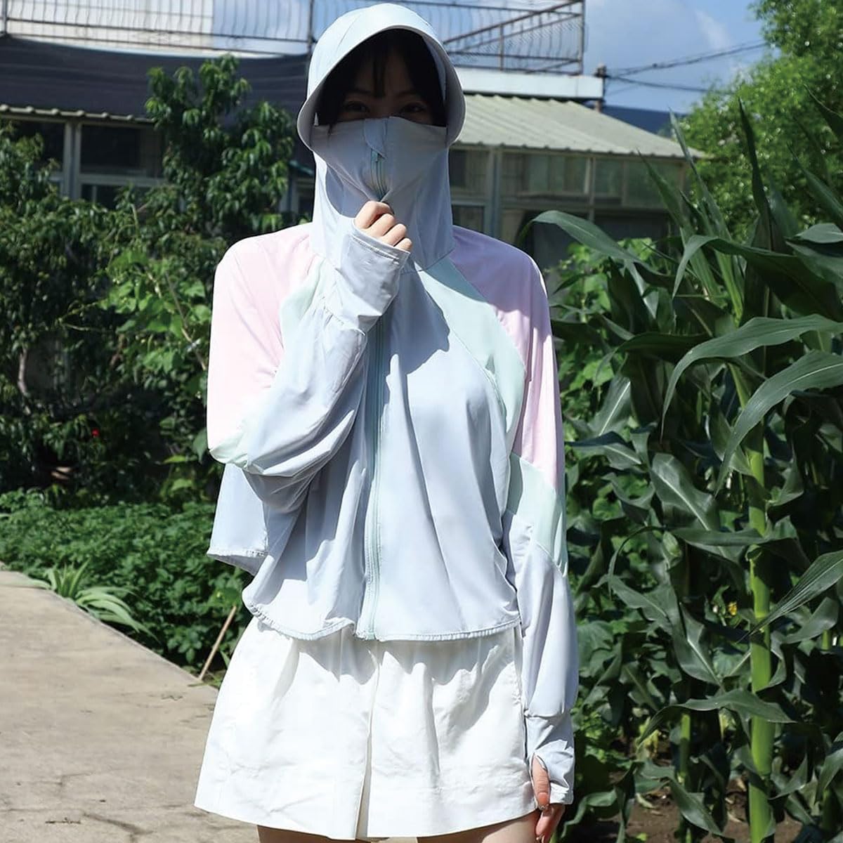 PALAY Women Sun Protection Silk Jacket for Outdoor Wear with UPF 50+ Hoodie | Quick Dry