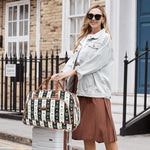 PALAY Duffle Bag for Travel with Main and Small Compartments in Waterproof PU Leather Black