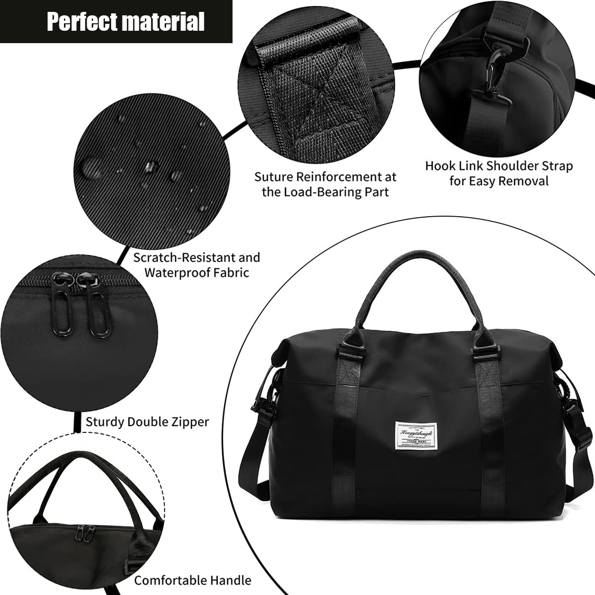 PALAY Gym Bag for Travel and Sports with 65L Capacity featuring Waterproof 300D Oxford | Ideal for Men and Women