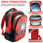 PALAY School Kids Backpack with 3D Batman Hard Shell and Padded Straps Red for 3–6 Years