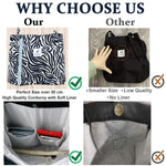 PALAY® Tote Bag Corduroy Fashion Zebra-stripe Print Color Hand Bag for Women Shoulder Bag for Shopping, Commuting, Shopping Bag, Large Grocery Bag