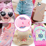 MAYCREATE® Hair Gem Stamper Sparkle Rhinestones Quick Hair Gems Stapler machine with 180pcs Glitter Gems Kit for Girls Kids Age 6+, Bling Hair in Seconds Party Hair-Safe Styling Tools