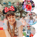 PALAY Hairband for Women and Girls featuring Sequin Bow Ears | 4PCS Soft Headband Set