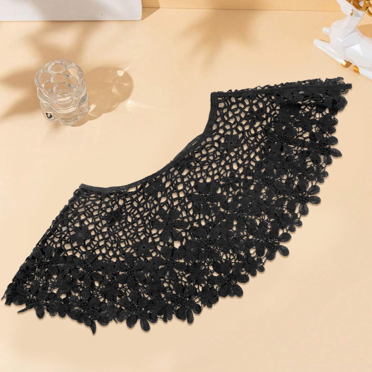 PALAY Knitted Shawl Capes for Women featuring Floral Crochet Pattern and 2 PCS Set | Elegant Cover Up for Beach and Off Shoulder Outfits