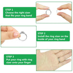 PALAY Invisible Ring Size Adjuster for Loose Rings with 8 Sizes and Soft Silicone Fit | Unisex