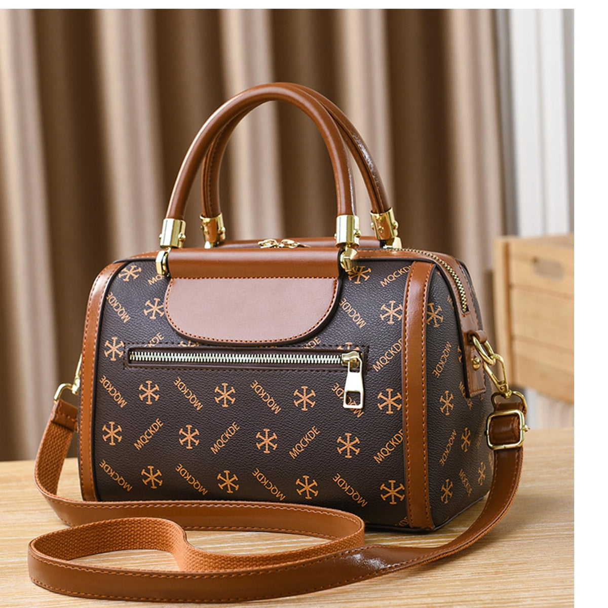 PALAY Handbag for Women with Vintage Print and Multi Layer Compartments | PVC Shoulder Bag