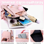 PALAY Backpack for School Girls featuring Multi Layer Design and Water Repellent Nylon Fabric | Pink Fashion Bag for Teens