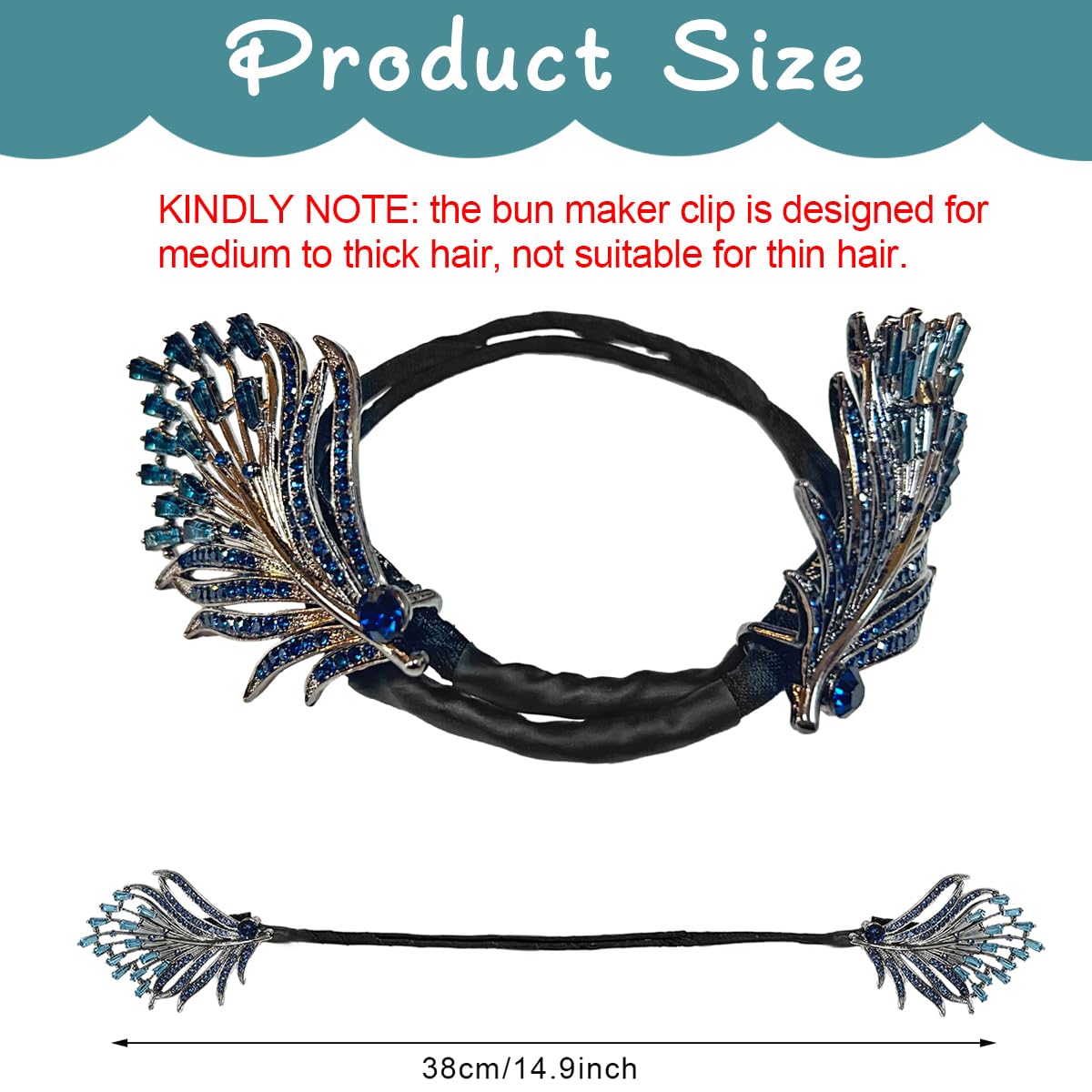 PALAY Hair Bun Maker for Women with Hidden Wire and Rhinestone Floral Clips | Elegant Styling