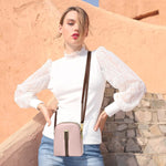 PALAY Sling Bag for Women with Double Layer 15×7×18 cm Design | Pink PU Crossbody