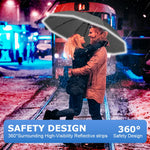 PALAY Large Umbrella for Travel and Outdoor Use with 20 Dual Ribs & Carabiner Handle | Mint Green 99% UV Shield