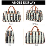 PALAY Duffle Bag for Travel with Main and Small Compartments in Waterproof PU Leather Black