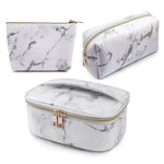 GUSTAVE® 3PCS Makeup Pouches Set for Travel Cosmetic Bags Waterproof Toiletry Storage