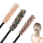 PALAY® Hair Bun Accessories for Women and Girls Stylish Rhinestone Magic Hair Bun Maker
